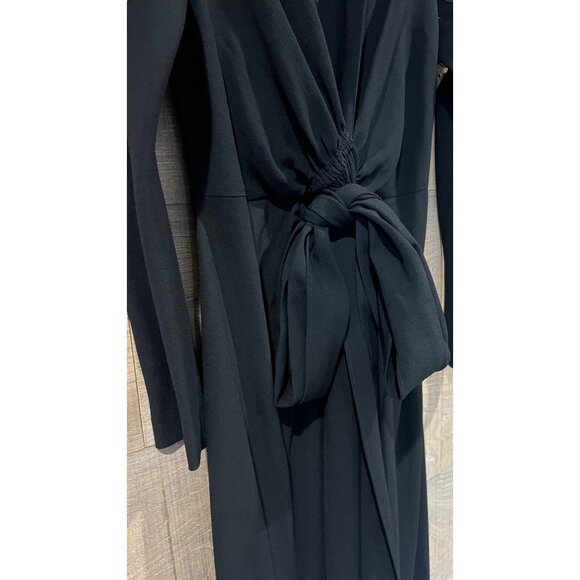 ETRO Cutout Tulle & Crepe Tie Front black Gown dress  6US / 42IT - Picture 10 of 16